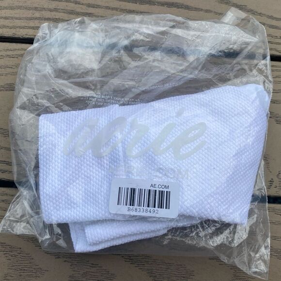 NWT Aerie high cut cheeky white XLribbed texture bikini bottoms swim bathingsuit - Picture 3 of 8